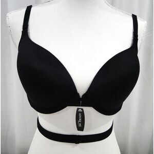 New Adore Me Strapless Convertible Bra Size 38D Black Wrap Band Padded Underwire